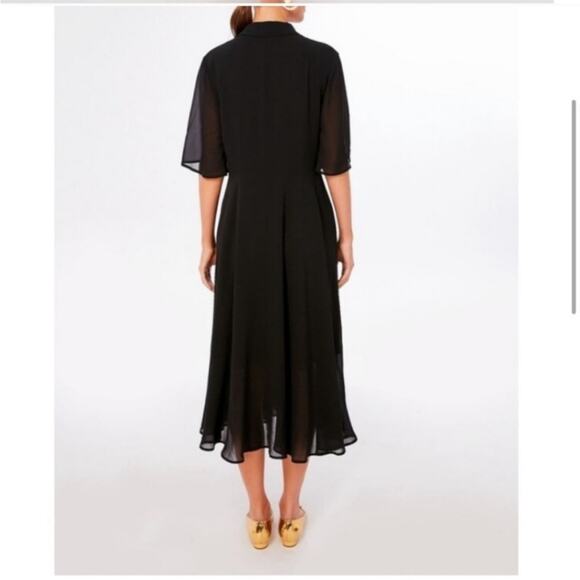 Pomander Place Black Maeve Classic Collared Shirt Maxi Dress Sz XS - Picture 2 of 12